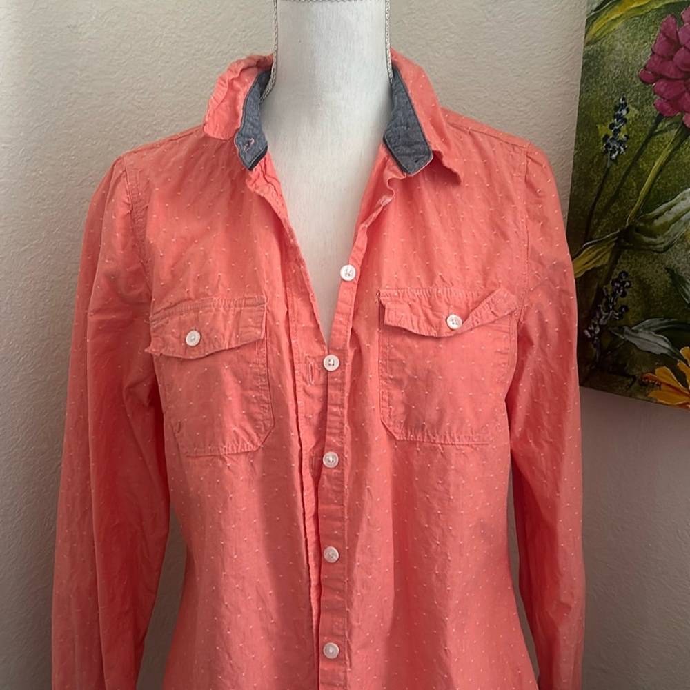 100% Cotton peach western shirt